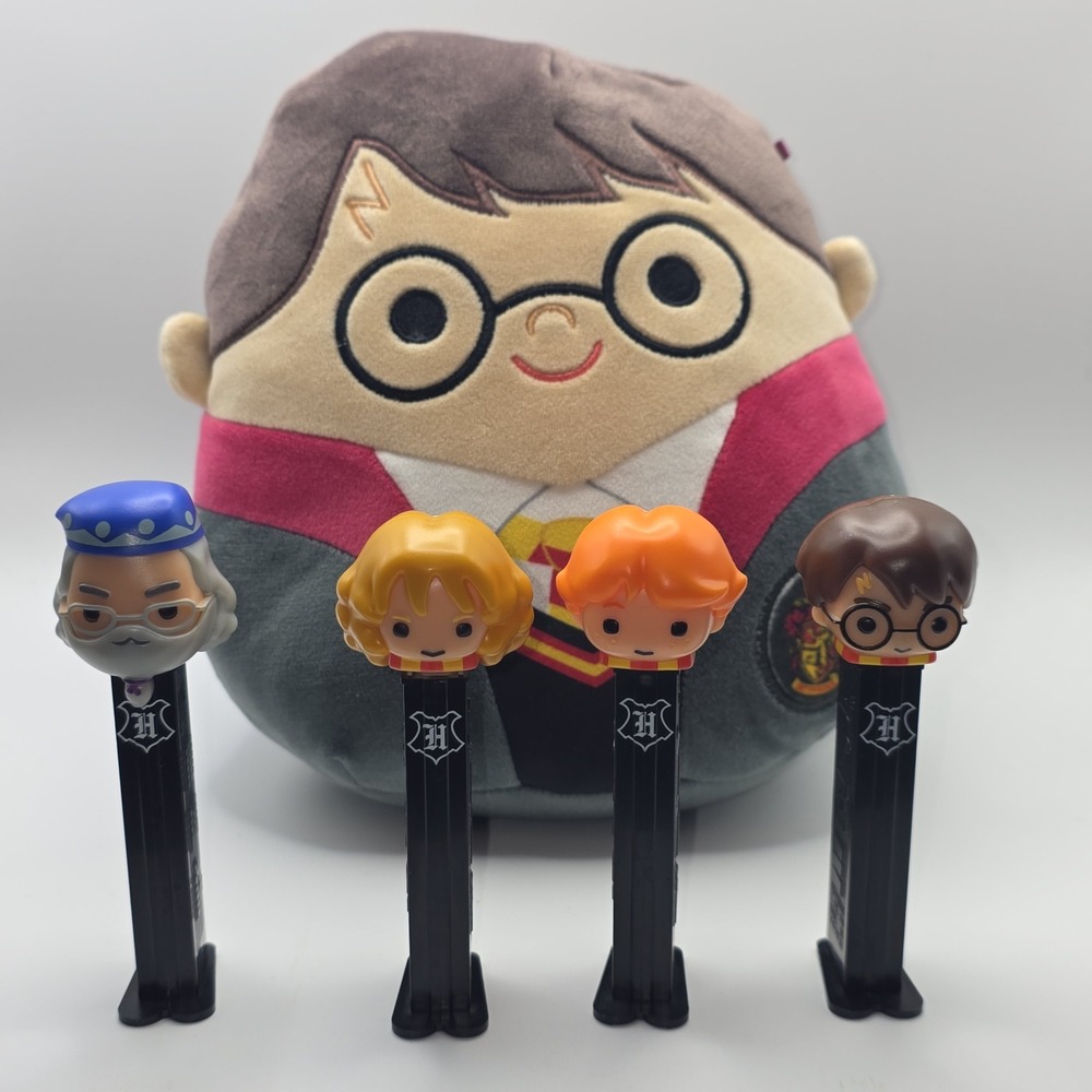 Harry Potter Plush and PEZ‎ Dispenser Bundle Wizarding World Gryffindor Set 5pc